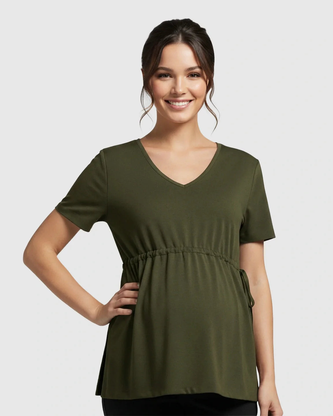 Bump Society – The Comfort Collection: Elastic-Waist Babydoll Maternity Top