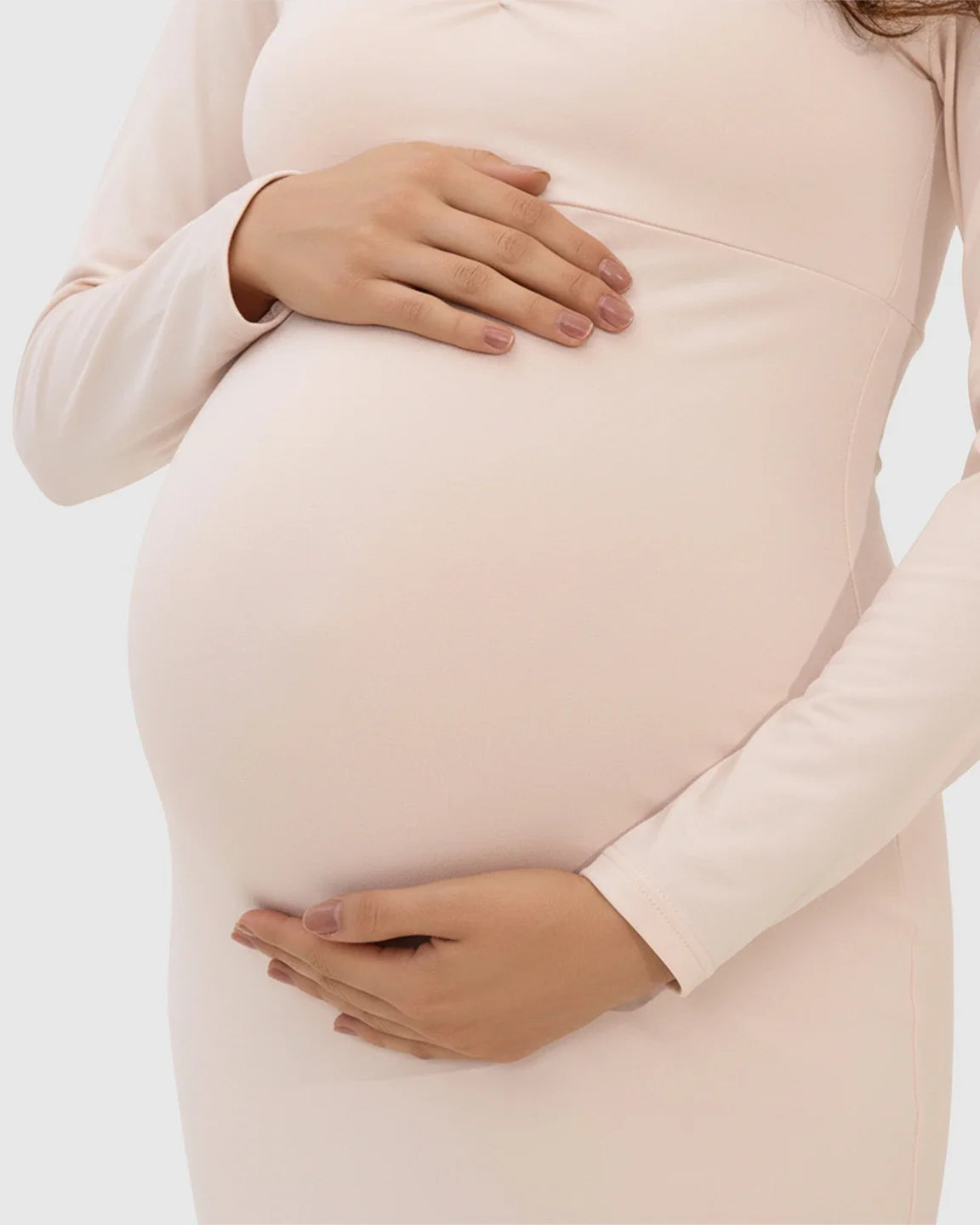 Bump Society – The Comfort Collection: Off-Shoulder Fitted Bodice Maternity Maxi Dress