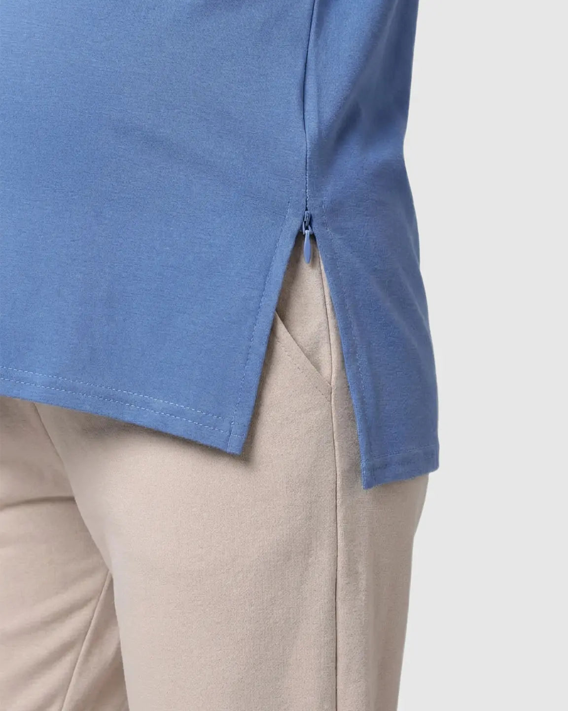 Bump Society – The Nursing Collection: Zipper Slits Casual Maternity Nursing T Shirt