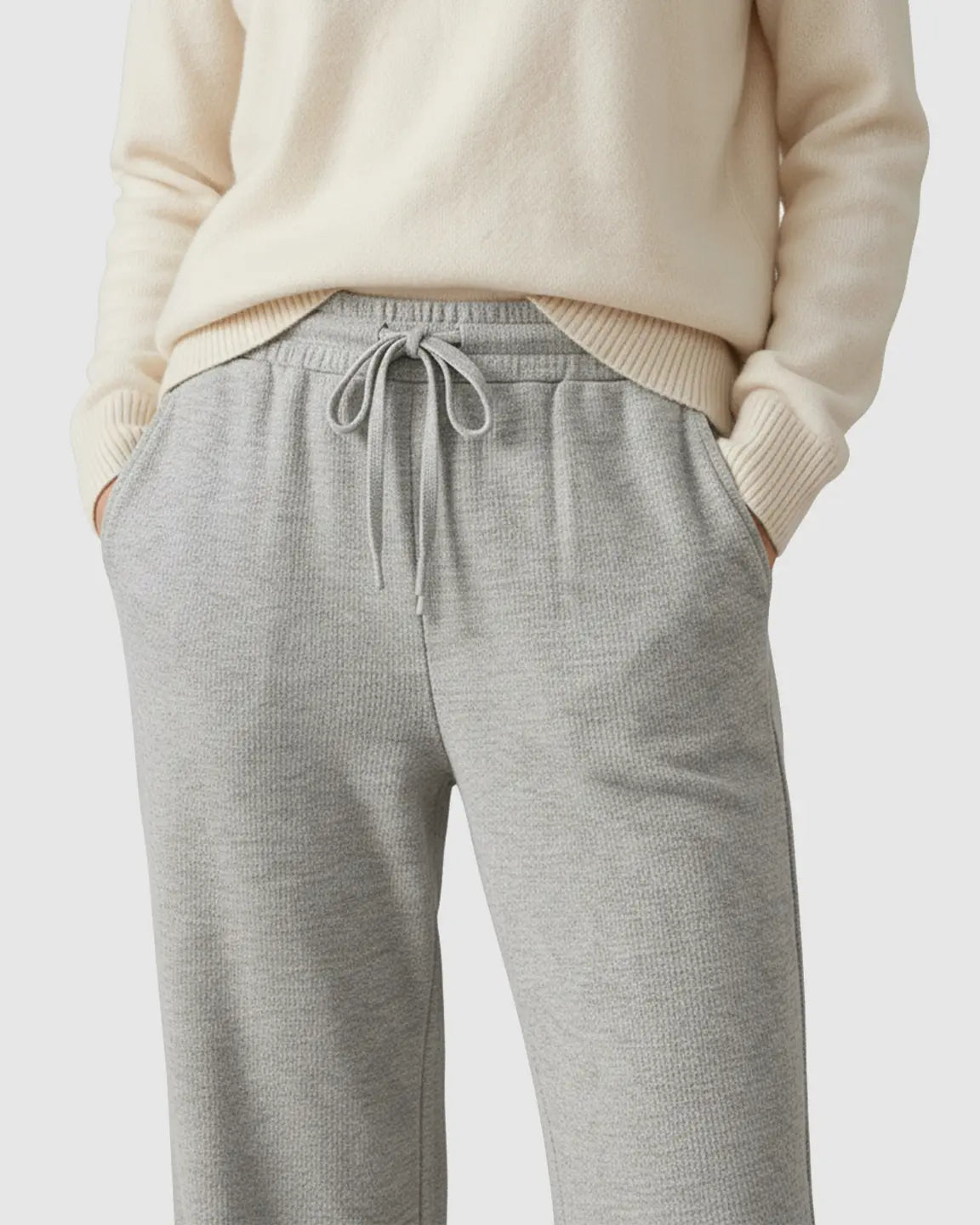 Bump Society – The Comfort Collection: Waffle Knit Wide-Leg Maternity Pants