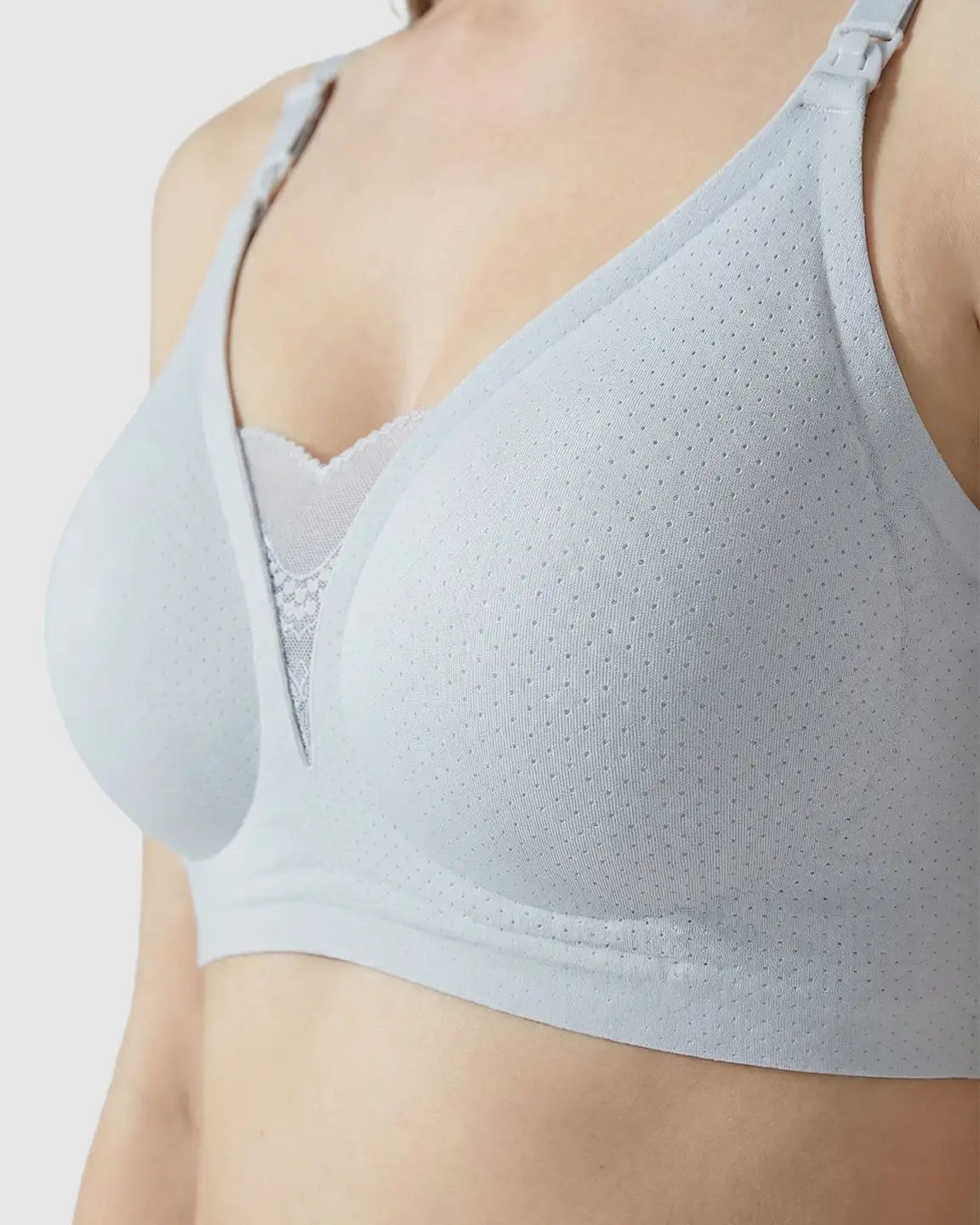 Bump Society – The Nursing Collection: Thin Mesh Jelly Strip Design Nursing Bra