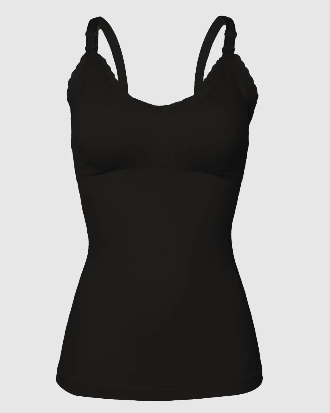 Bump Society – The Nursing Collection: Seamless Lace-Trim V-Neck Nursing Cami