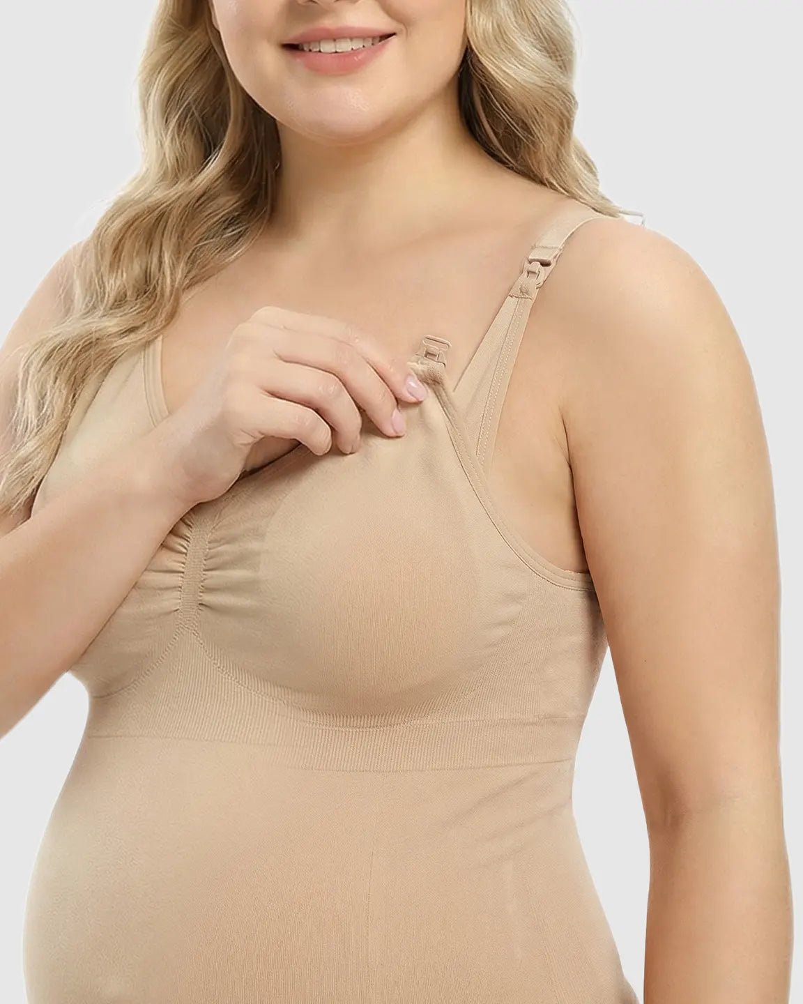 Bump Society – The Nursing Collection: Front-Opening Clasp Camisole-Style Maternity Nursing Top