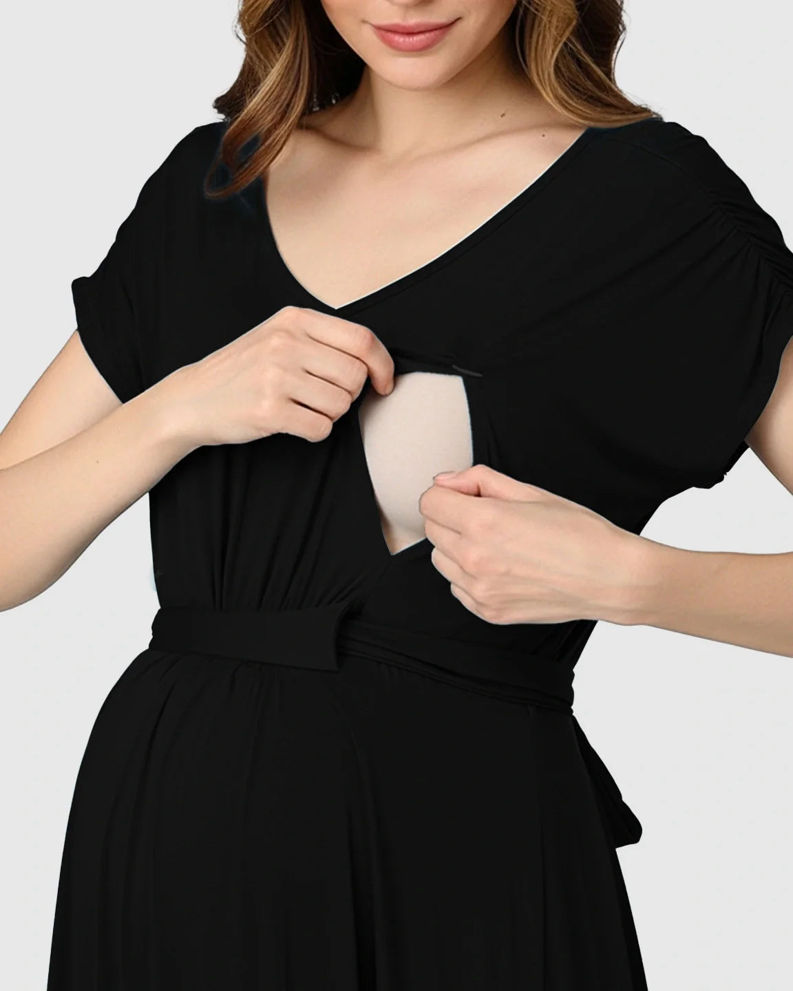 Bump Society – The Comfort Collection: Empire Waist Flowy Maternity Maxi Dress