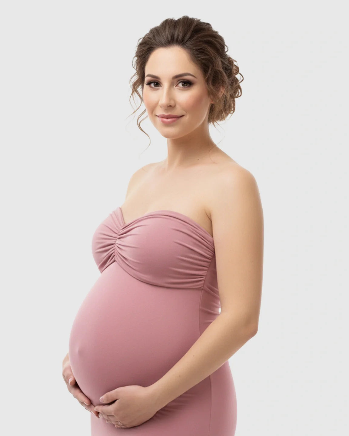 Bump Society – The Comfort Collection: Tulle Train Mermaid Silhouette Maternity Gown