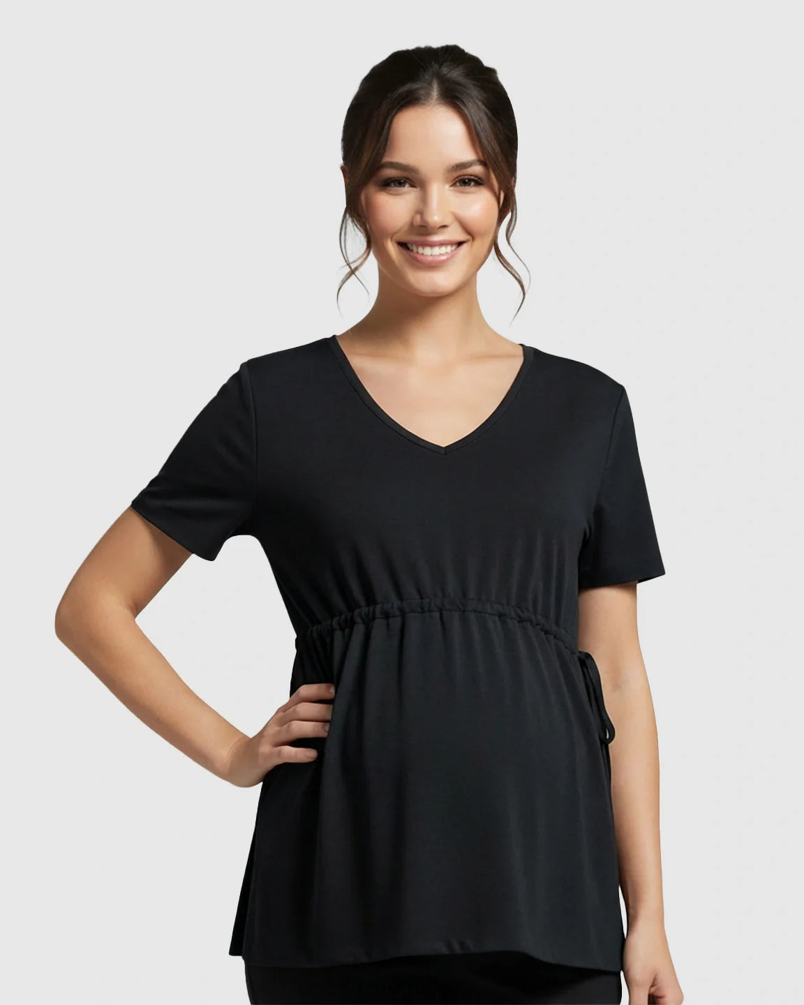 Bump Society – The Comfort Collection: Elastic-Waist Babydoll Maternity Top