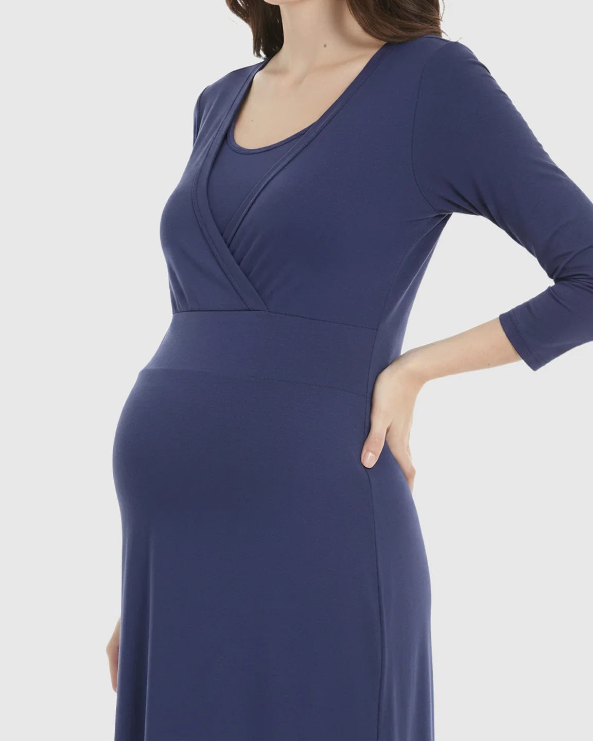 Bump Society – The Nursing Collection: Wrap-Front Nursing Access Everyday Maternity Dress