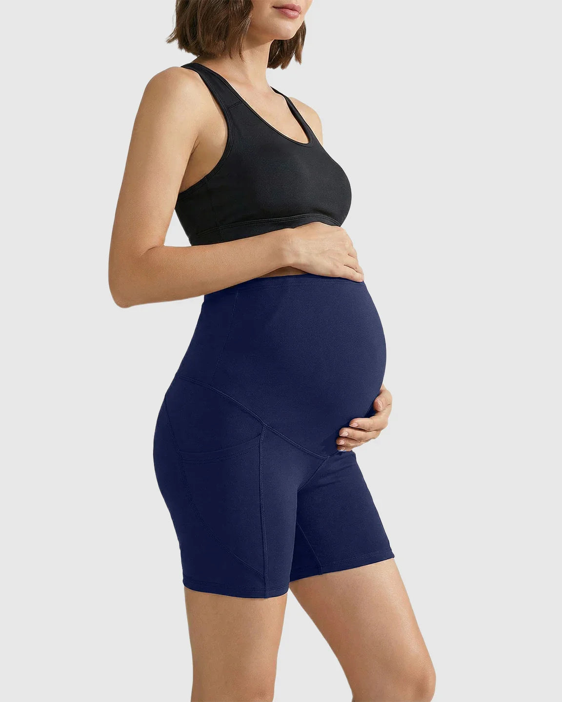 The Support Collection  High-Waist Supportive Maternity Shorts