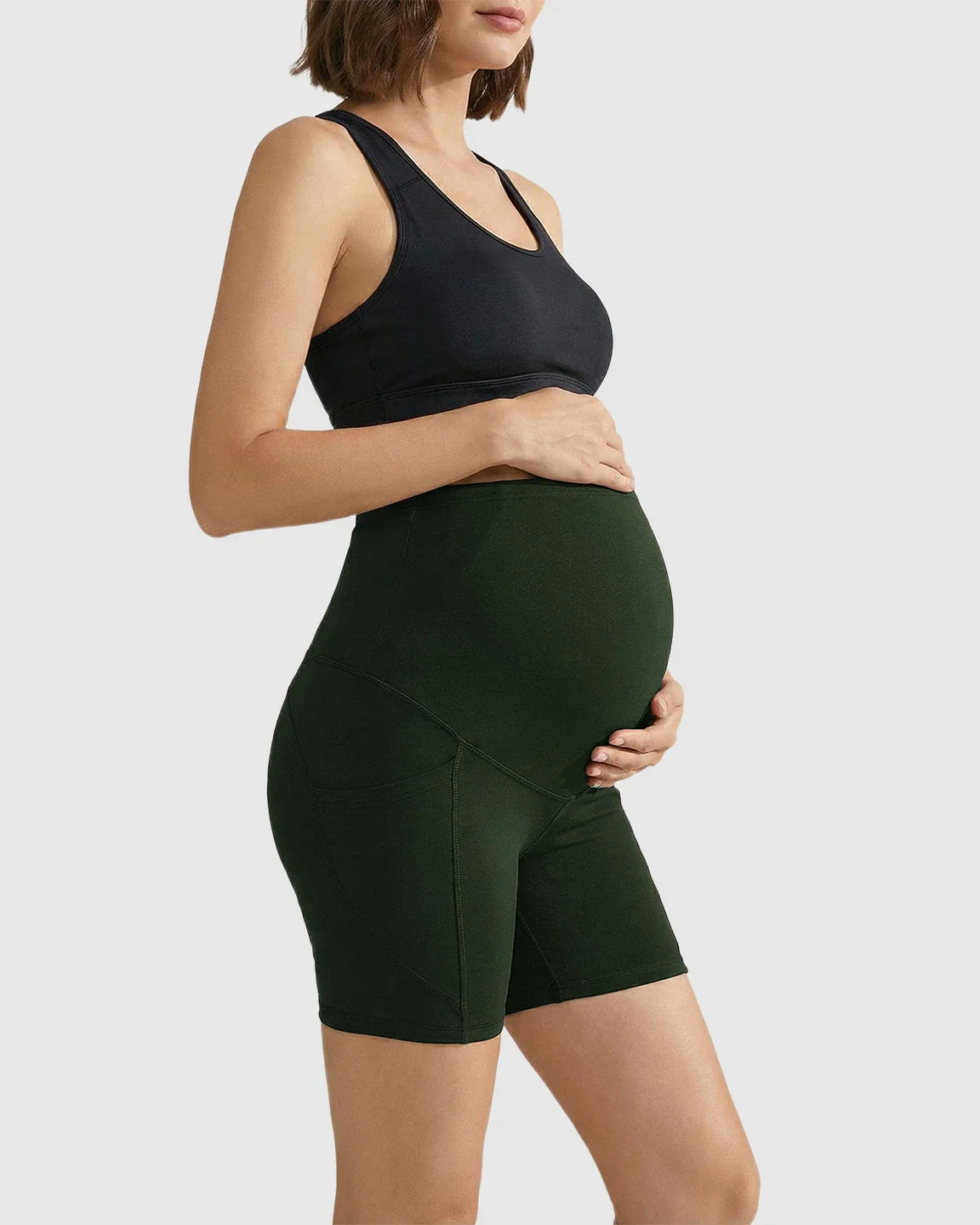 The Support Collection  High-Waist Supportive Maternity Shorts