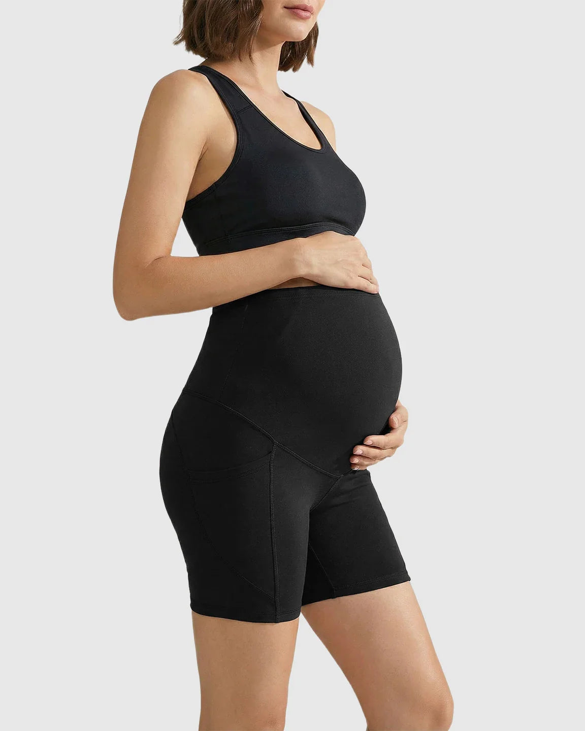 The Support Collection  High-Waist Supportive Maternity Shorts