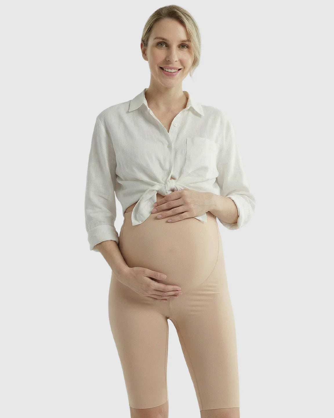 Bump Society – The Comfort Collection: High-Waist Sculpting Maternity Shorts