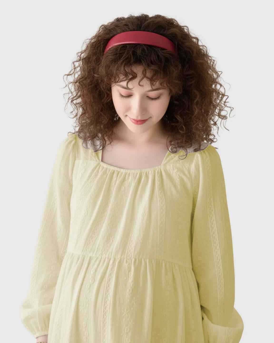 Bump Society – The Comfort Collection: Embroidered Texture Korean Style Maternity Tunic Top