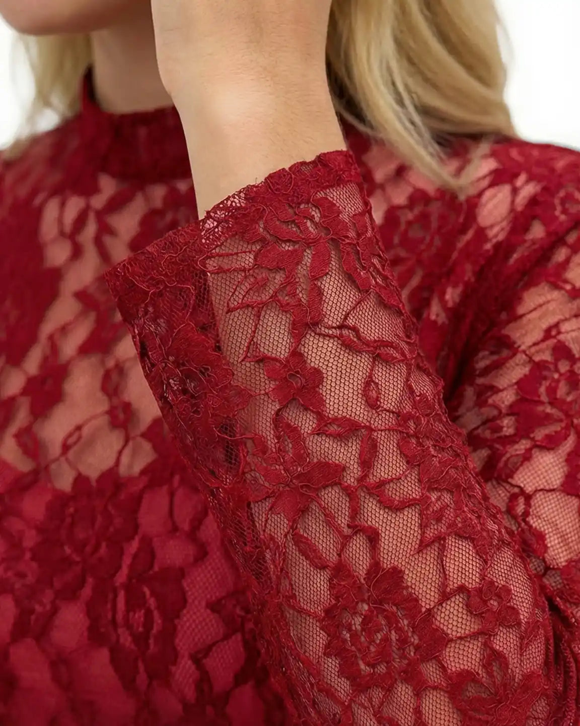 Bump Society – The Comfort Collection: Sheer Lace Double Slit Maternity Photoshoot Gown