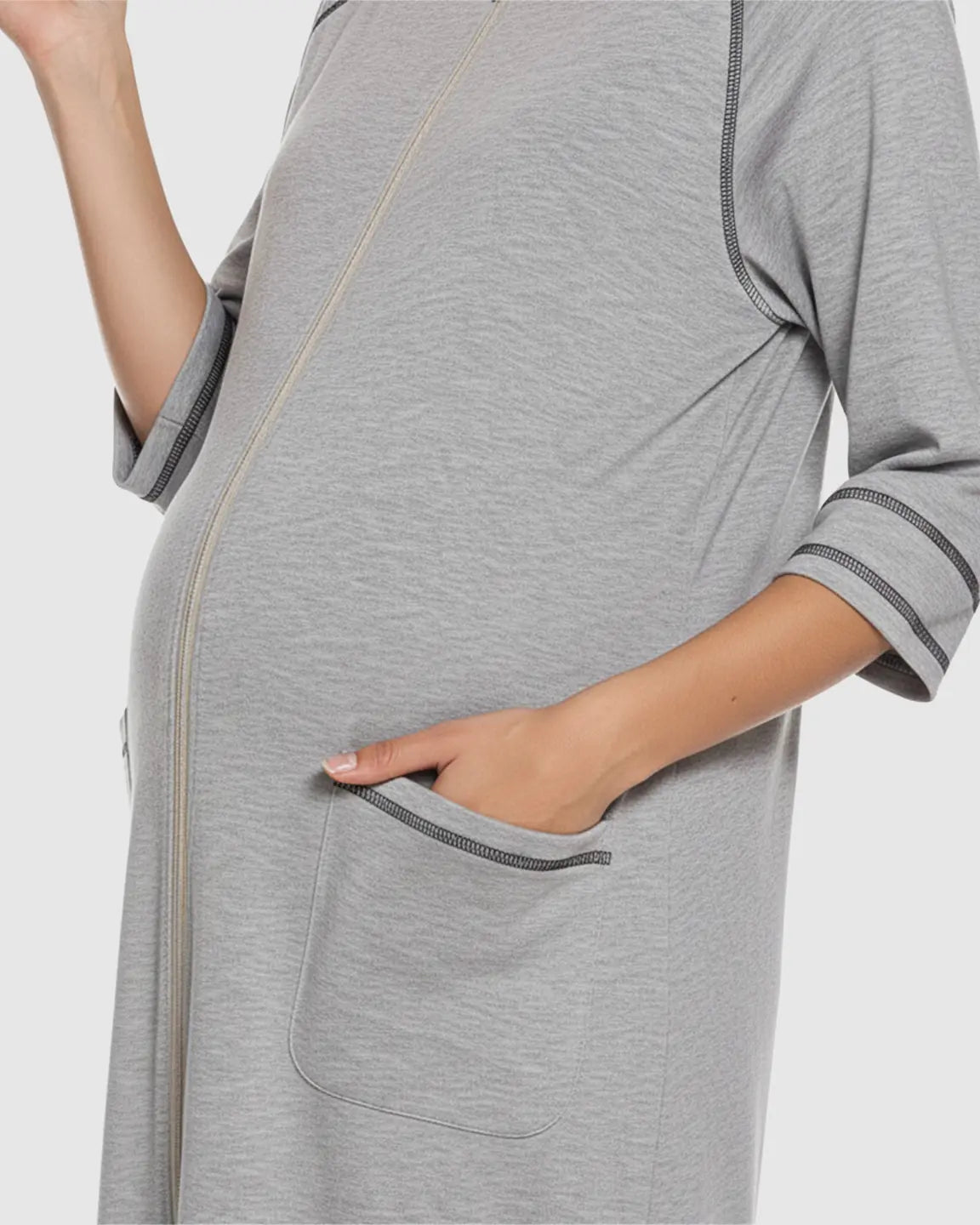 Bump Society – The Nursing Collection: Front Zipper Loose Fit Maternity Nursing Dress