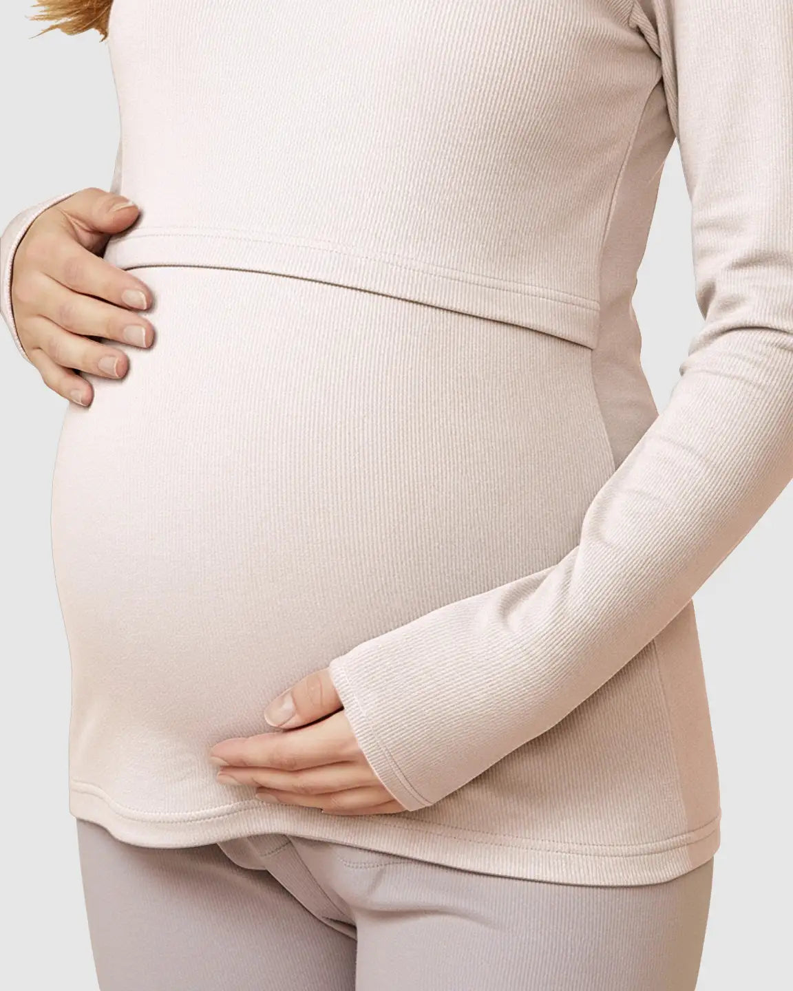 Bump Society – The Nursing Collection: Nursing Access Long Sleeve Thermal Pajama Set