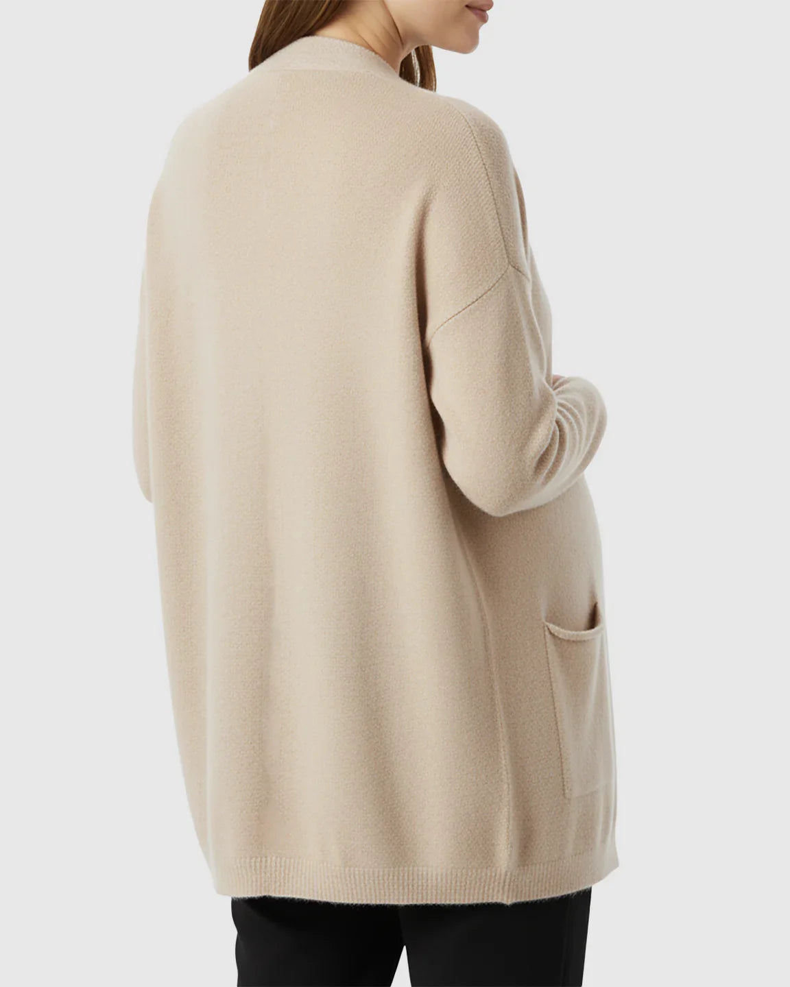 Bump Society – The Comfort Collection: Cozy Wool Blend Long Knit Maternity Cardigan