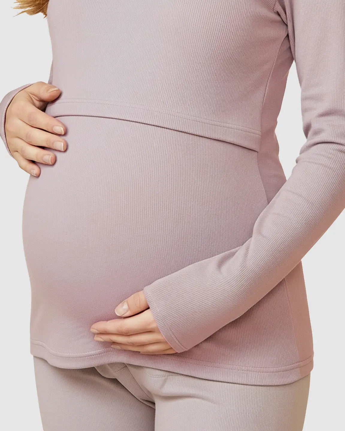 Bump Society – The Nursing Collection: Nursing Access Long Sleeve Thermal Pajama Set