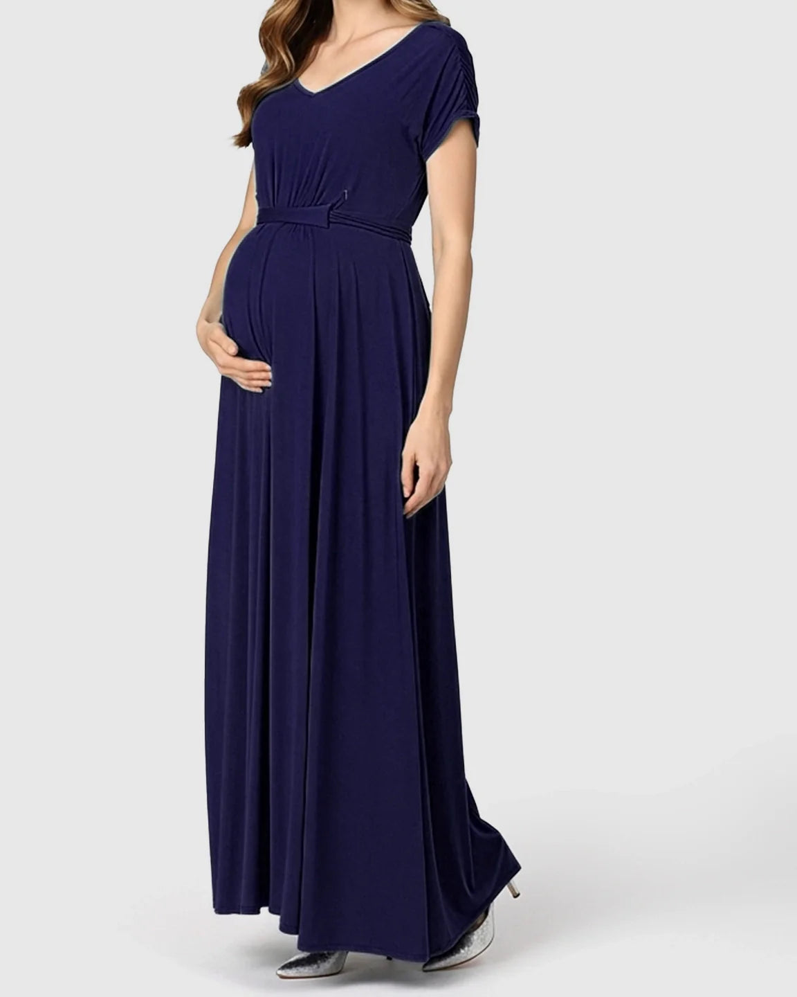 Bump Society – The Comfort Collection: Empire Waist Flowy Maternity Maxi Dress