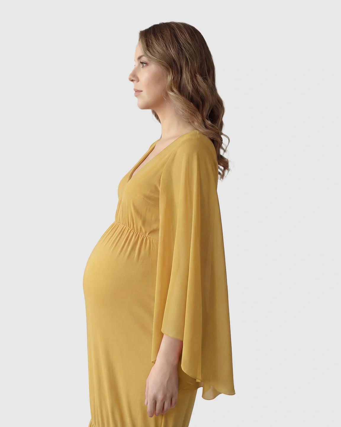 Bump Society – The Comfort Collection: Trailing Hem Elegant Maternity Photoshoot Gown