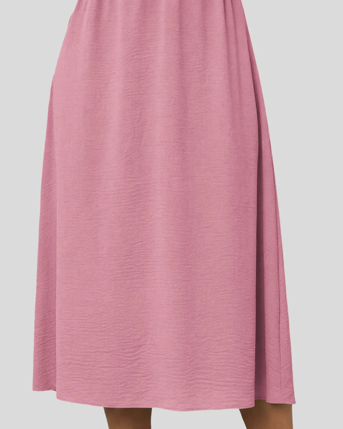 Bump Society – The Comfort Collection: Tie-Knot Front Swing Silhouette Maternity Midi Dress