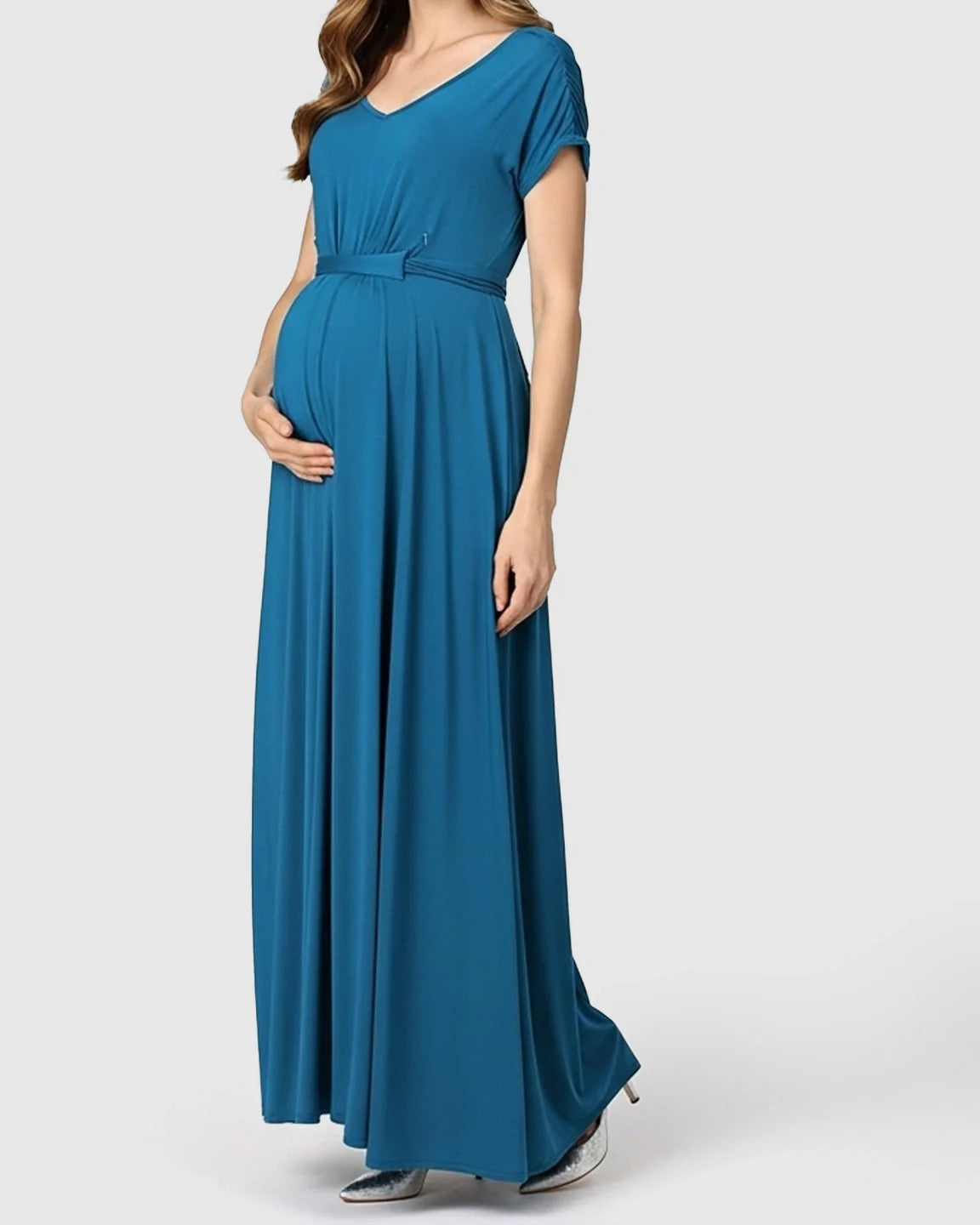 Bump Society – The Comfort Collection: Empire Waist Flowy Maternity Maxi Dress