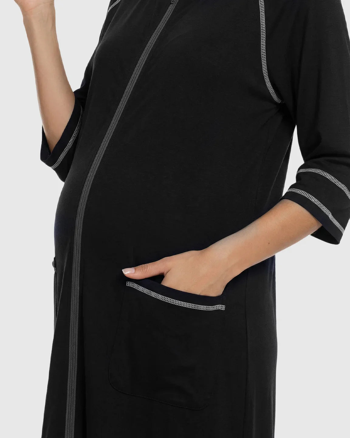 Bump Society – The Nursing Collection: Front Zipper Loose Fit Maternity Nursing Dress