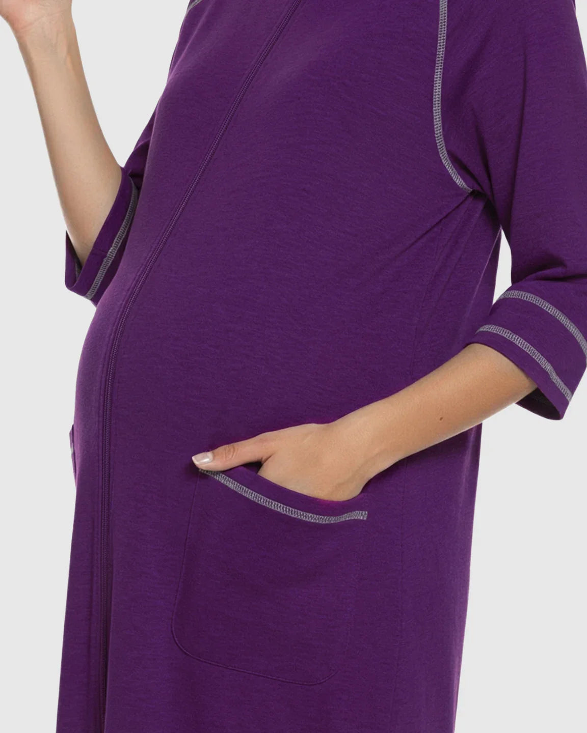 Bump Society – The Nursing Collection: Front Zipper Loose Fit Maternity Nursing Dress