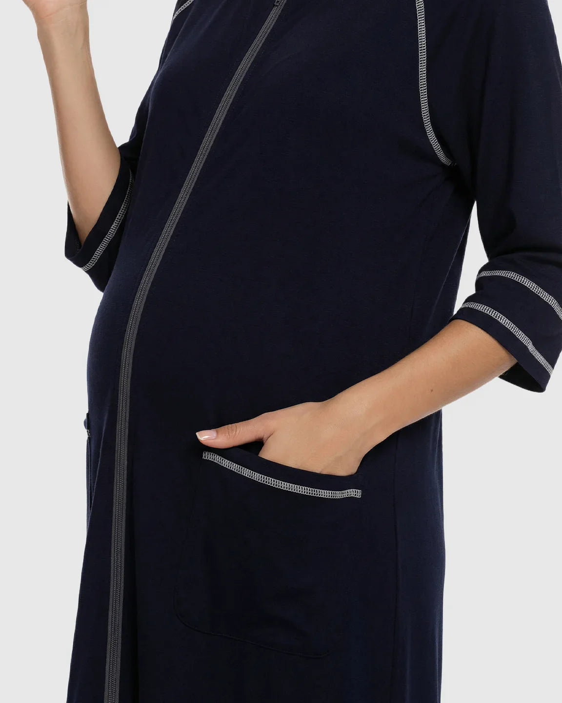 Bump Society – The Nursing Collection: Front Zipper Loose Fit Maternity Nursing Dress