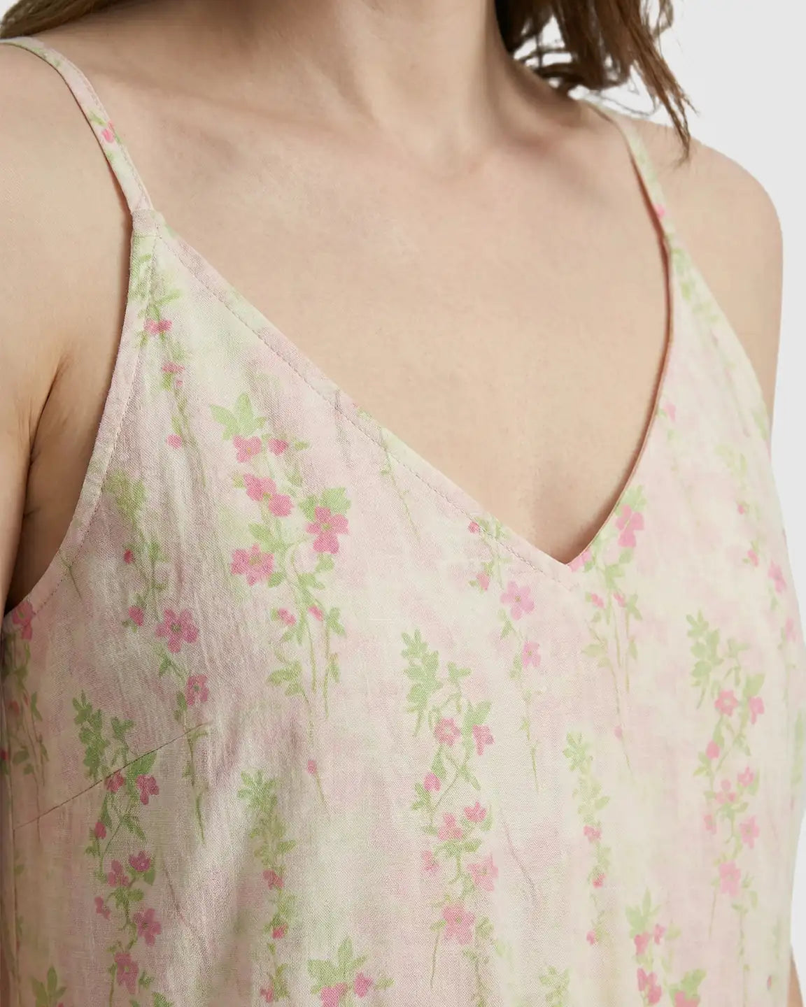 Bump Society – The Comfort Collection: Spaghetti Strap Floral Tiered Maternity Dress