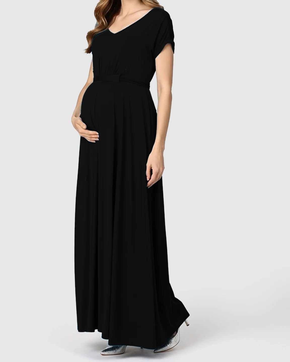 Bump Society – The Comfort Collection: Empire Waist Flowy Maternity Maxi Dress