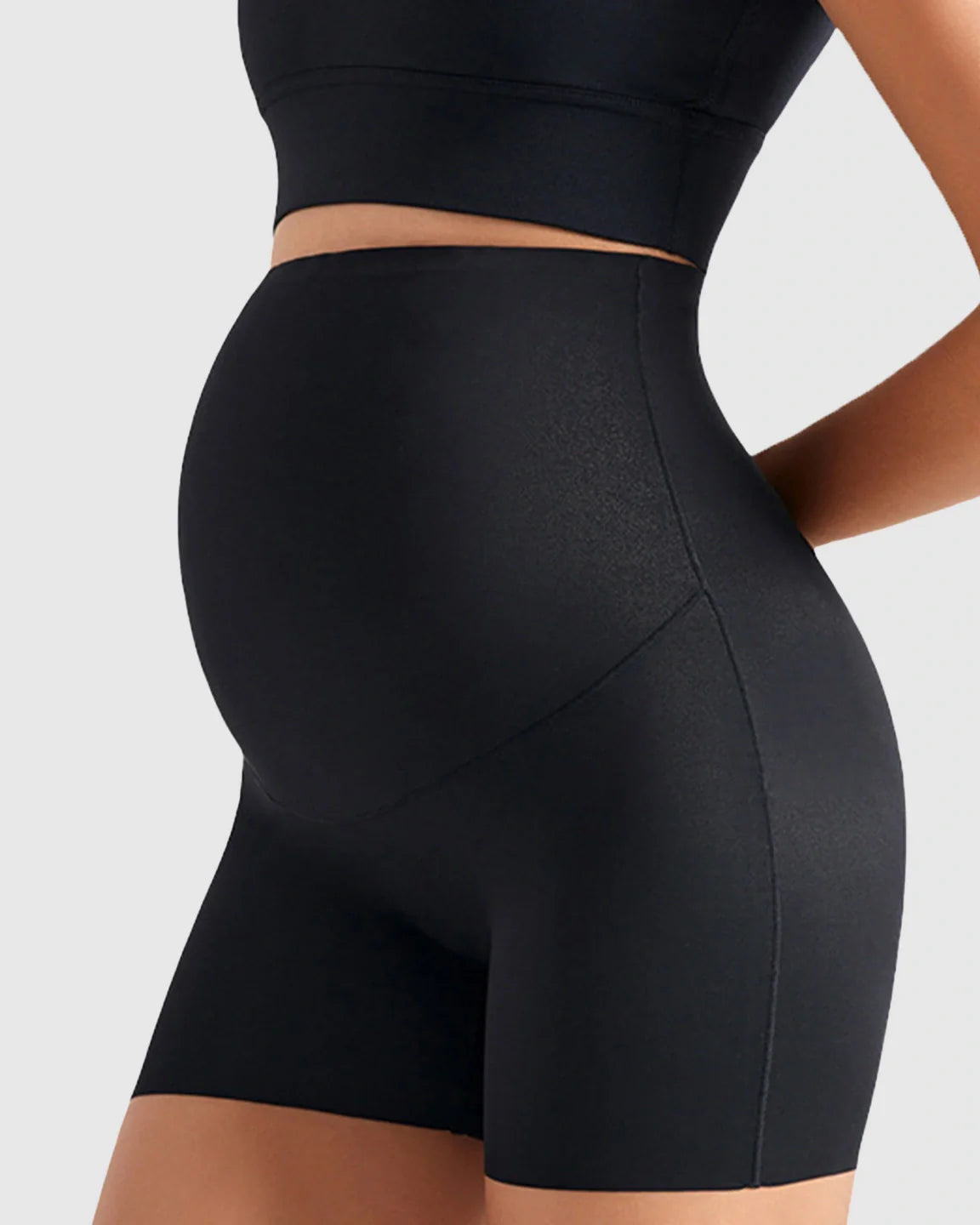 Bump Society – The Comfort Collection: High-Stretch Seamless Maternity Shorts