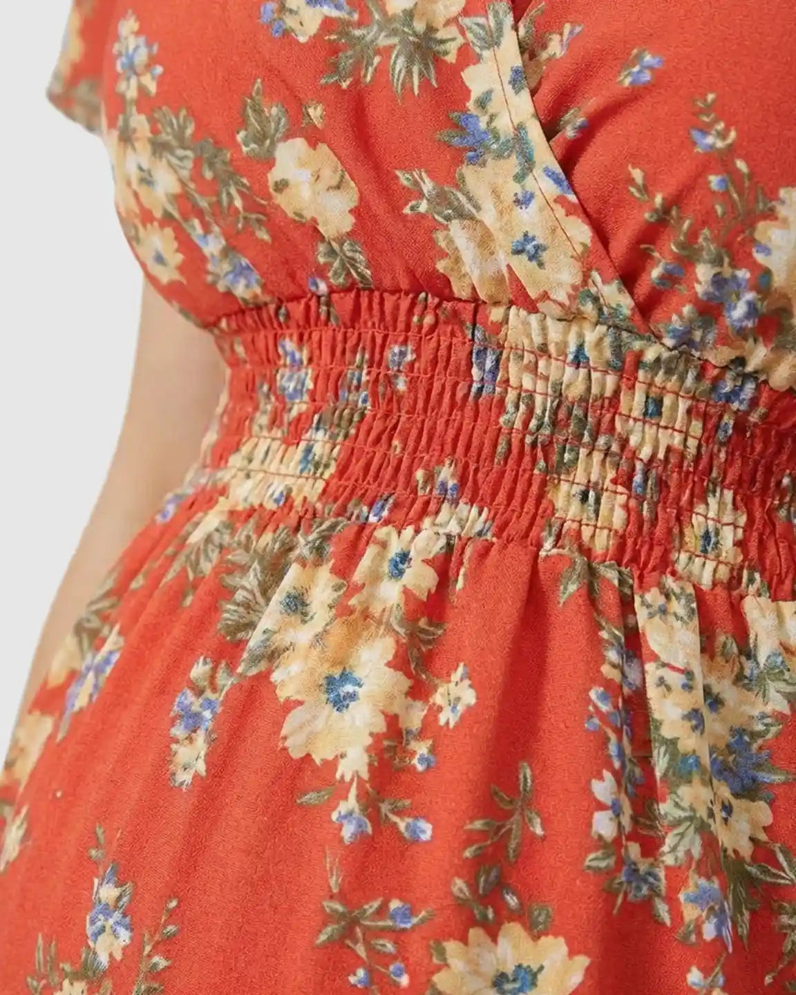 Bump Society – The Comfort Collection: Stretch-Waist A-Line Maternity Midi Dress