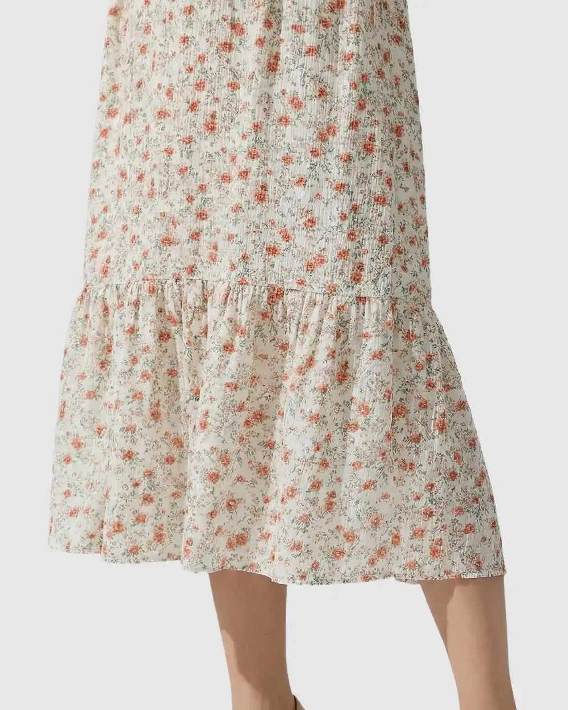 Bump Society – The Comfort Collection: Smocked Boho Style Maternity Midi Dress