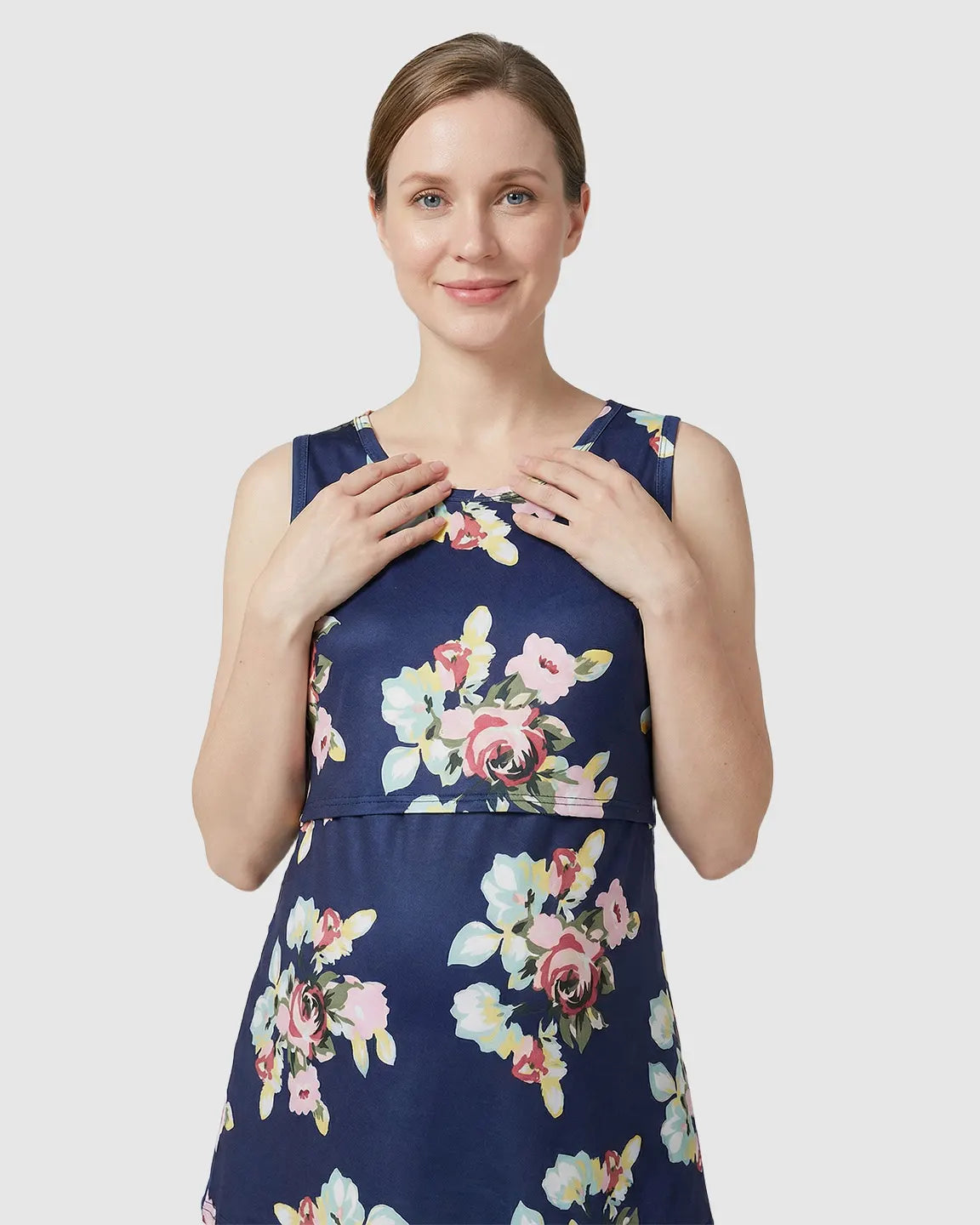 Bump Society – The Nursing Collection: Easy-Nursing Floral Maternity Top