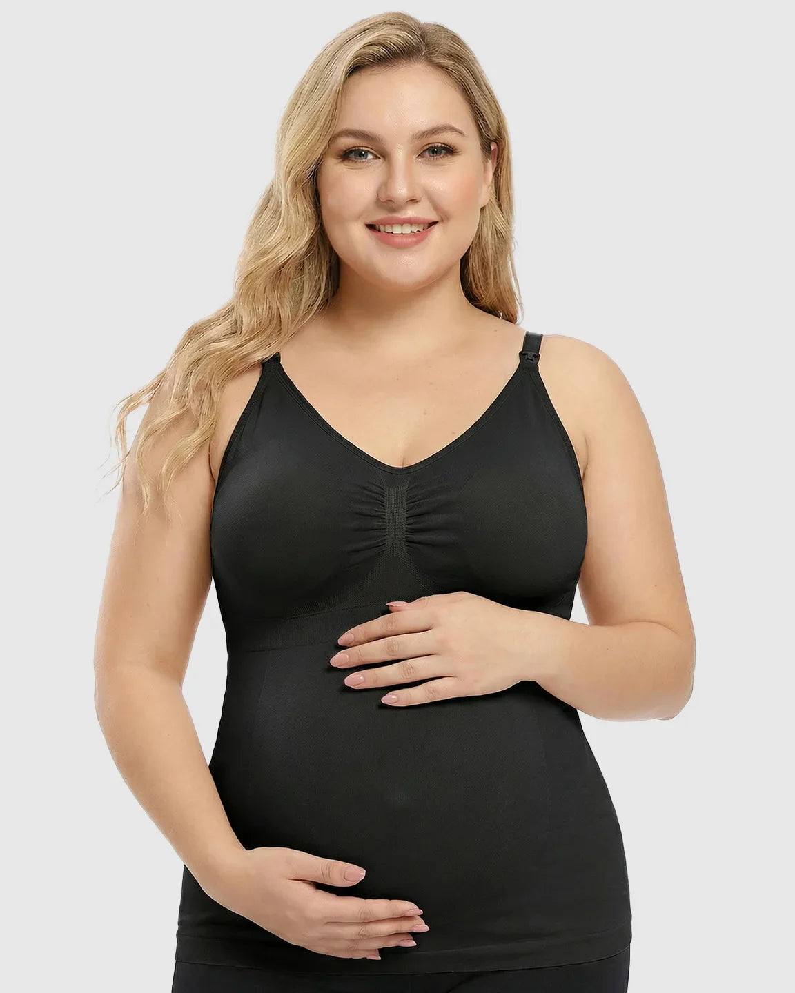 Bump Society – The Nursing Collection: Front-Opening Clasp Camisole-Style Maternity Nursing Top