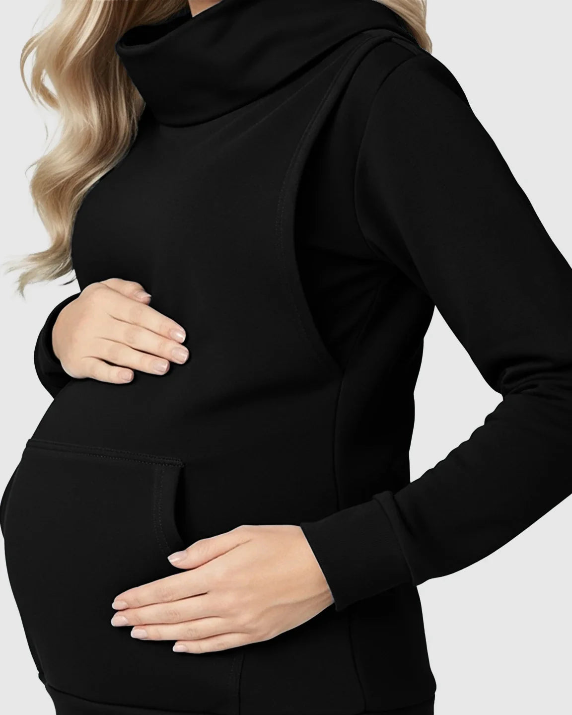 The Nursing Collection: High Cowl Neck Stylish Maternity Nursing Top