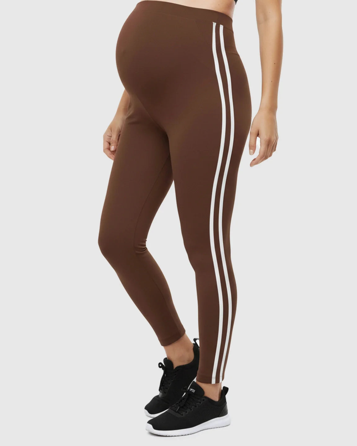 Bump Society – The Comfort Collection: Side Striped Sporty Maternity Leggings