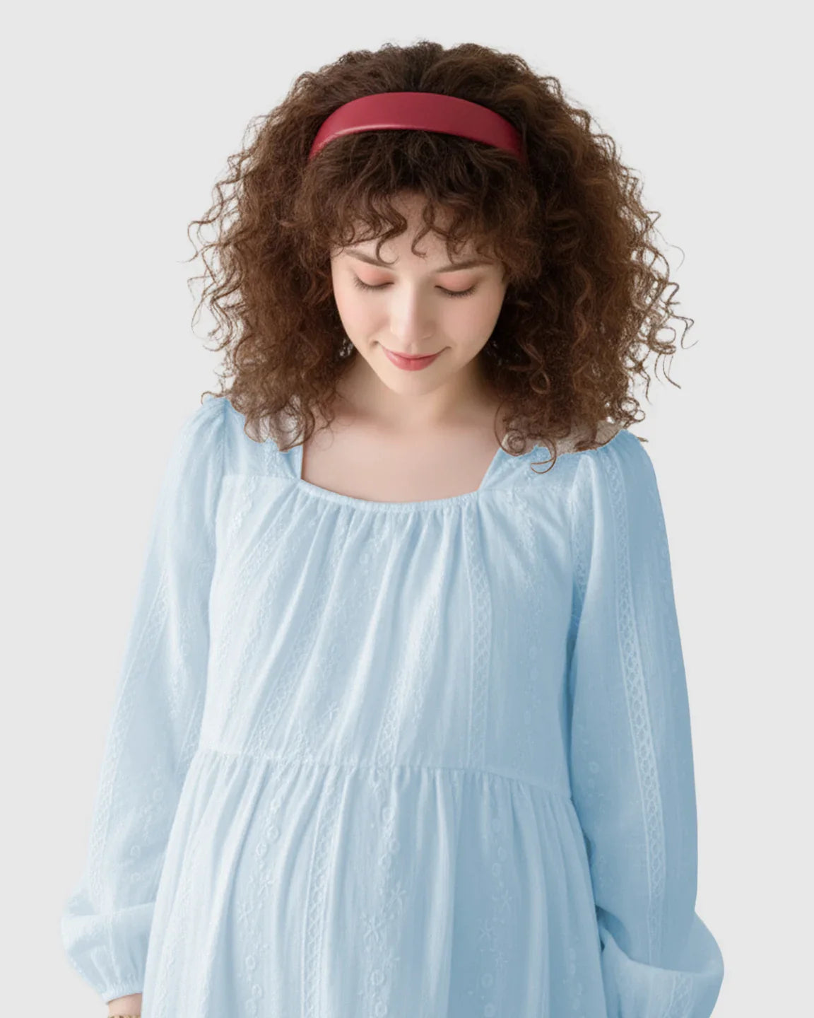 Bump Society – The Comfort Collection: Embroidered Texture Korean Style Maternity Tunic Top