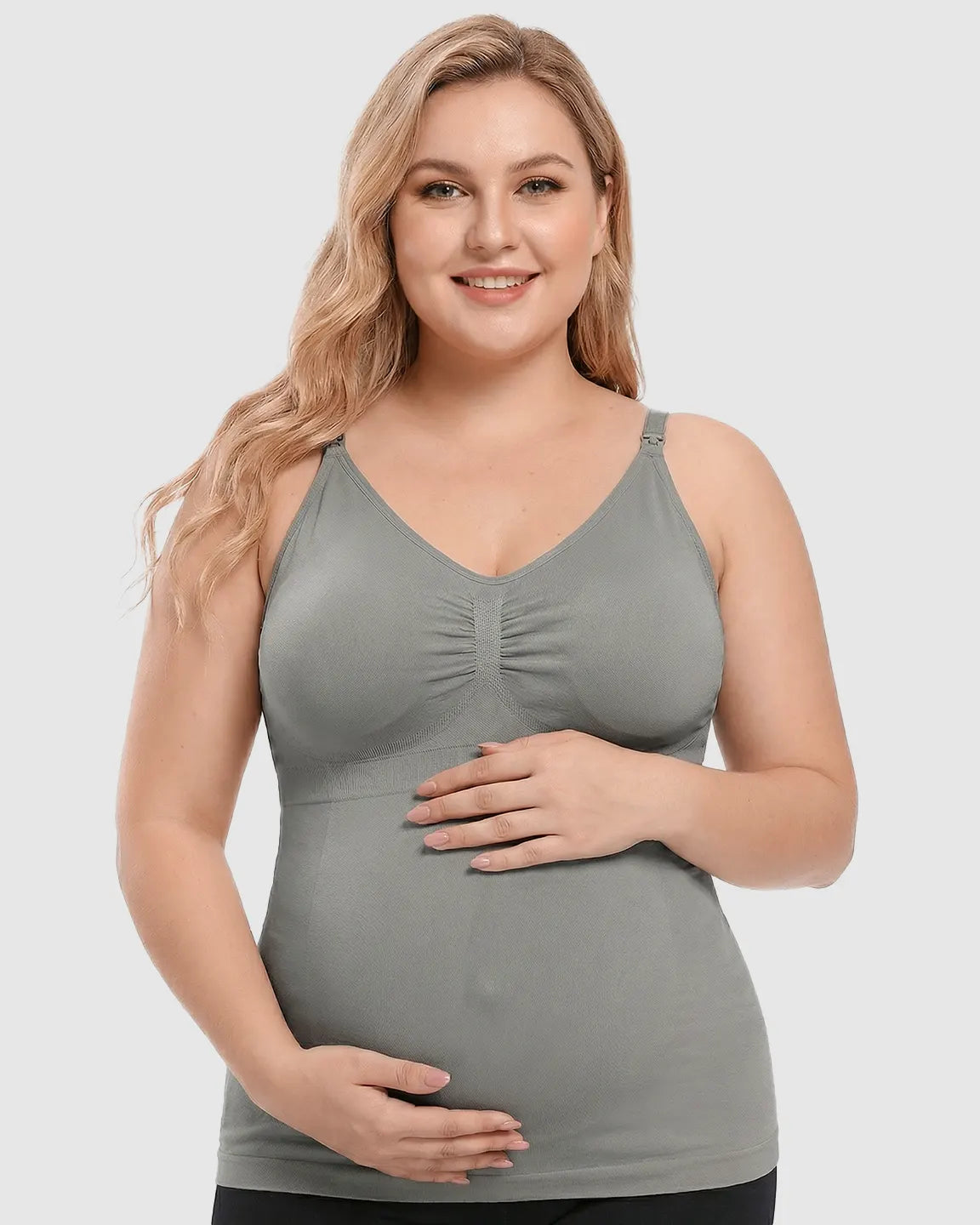 Bump Society – The Nursing Collection: Front-Opening Clasp Camisole-Style Maternity Nursing Top