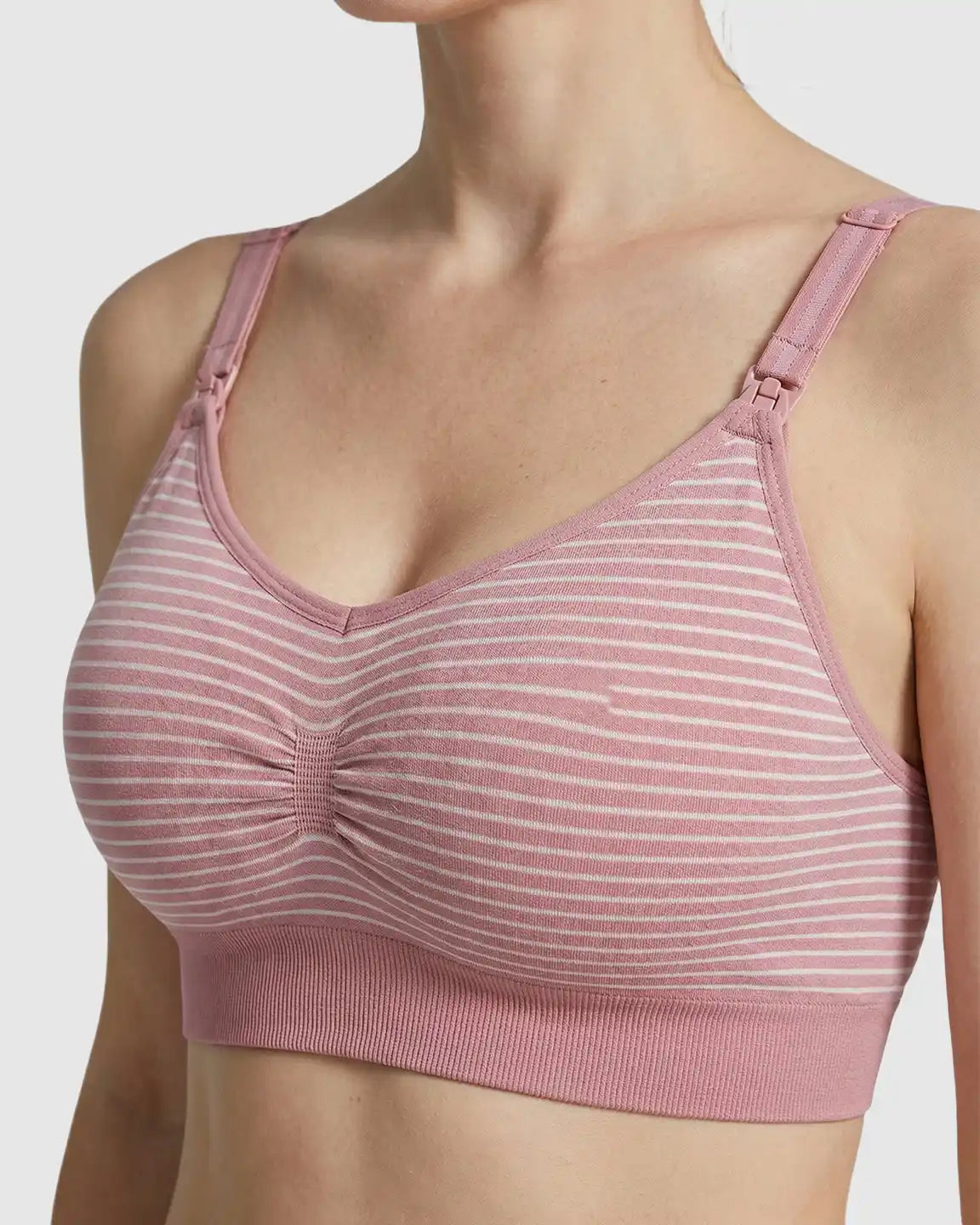 Bump Society – The Nursing Collection: Striped Seamless Maternity Nursing Bra