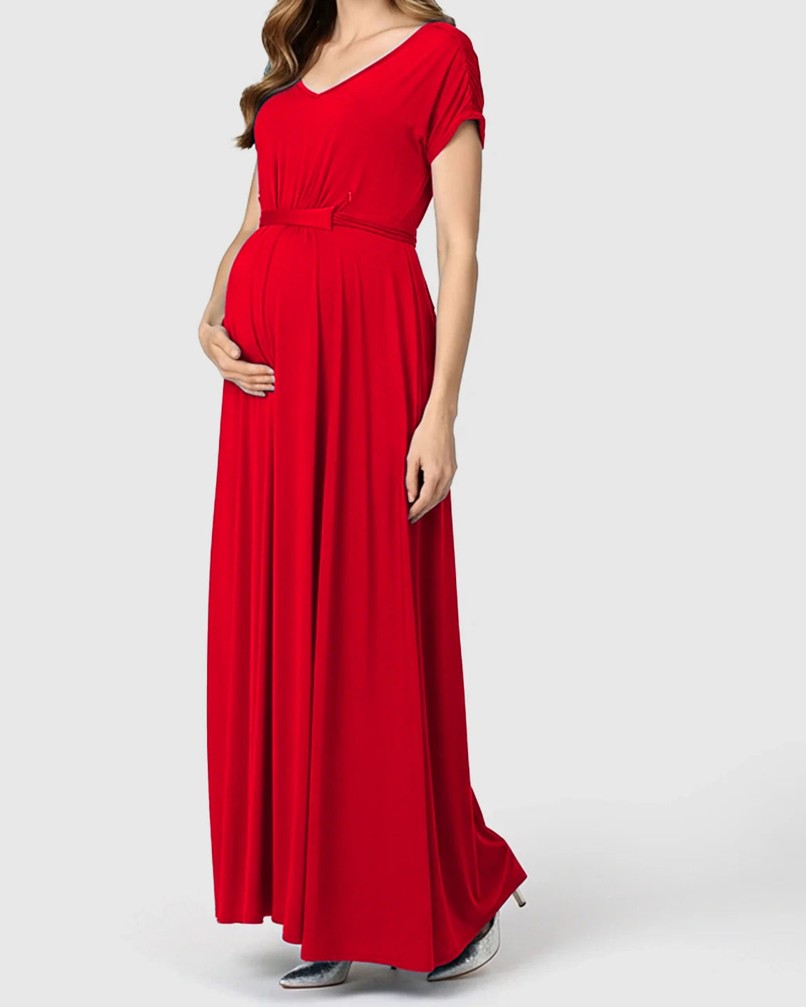 Bump Society – The Comfort Collection: Empire Waist Flowy Maternity Maxi Dress