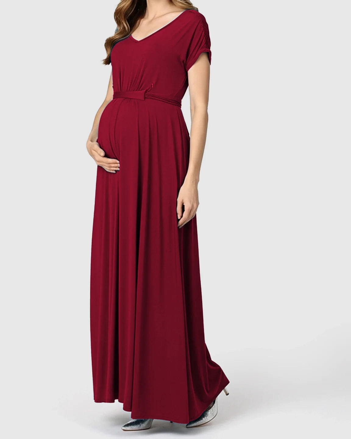 Bump Society – The Comfort Collection: Empire Waist Flowy Maternity Maxi Dress