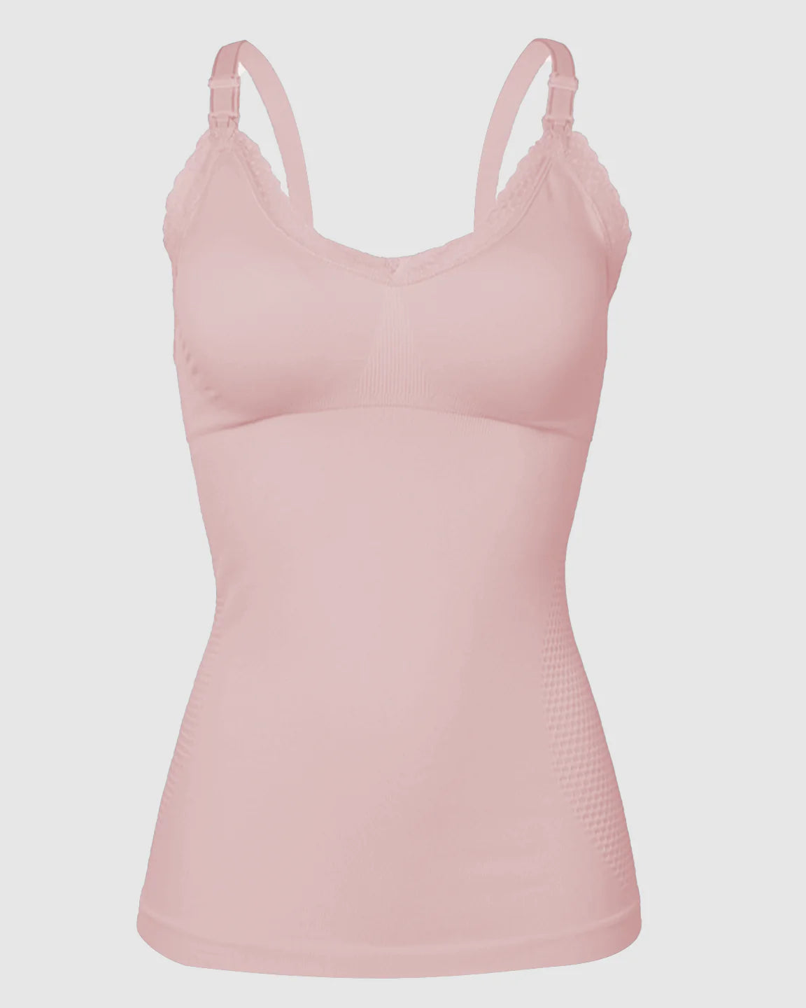 Bump Society – The Nursing Collection: Seamless Lace-Trim V-Neck Nursing Cami