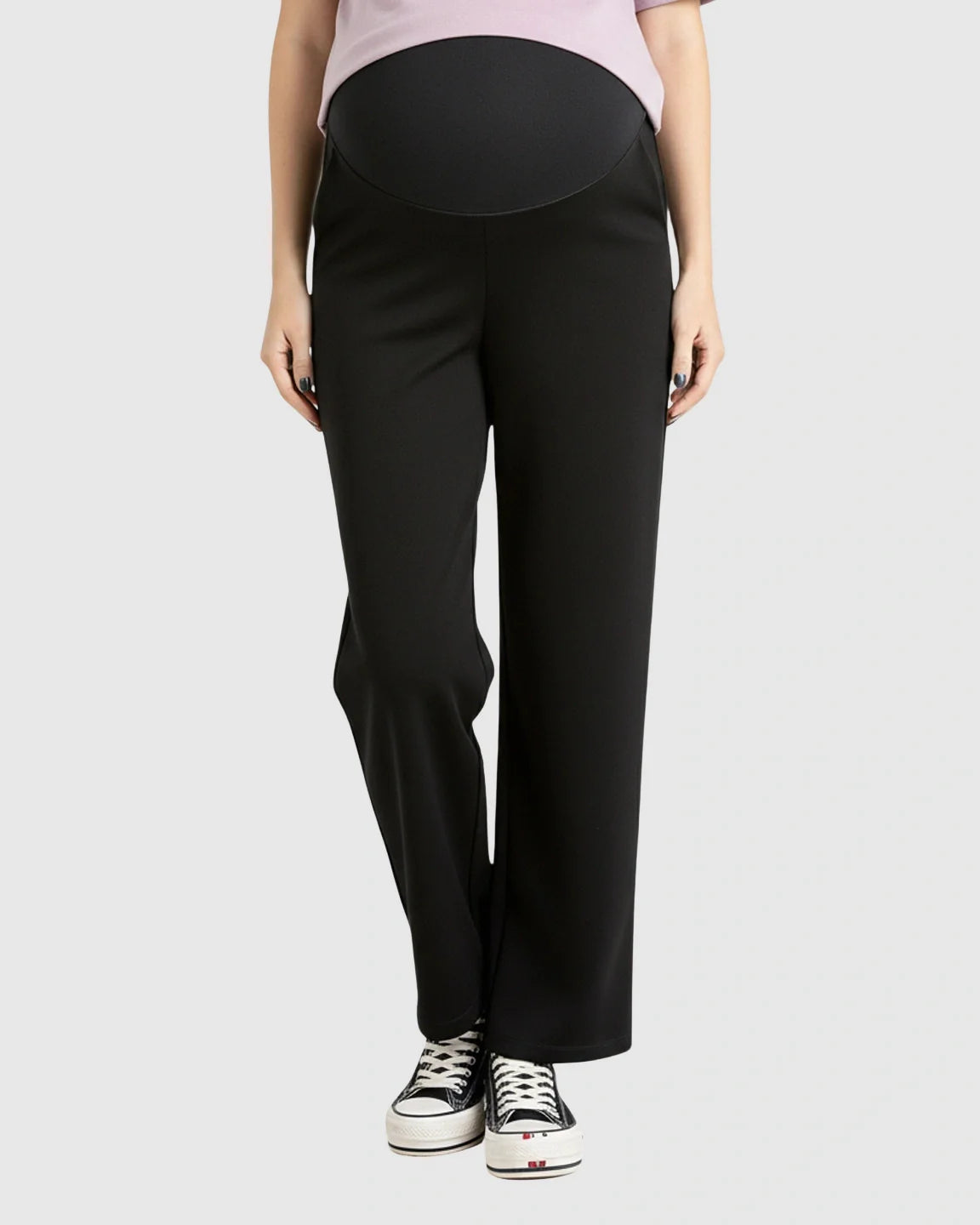 The Support Collection  Silky Wide-Leg Belly Support Maternity Pants