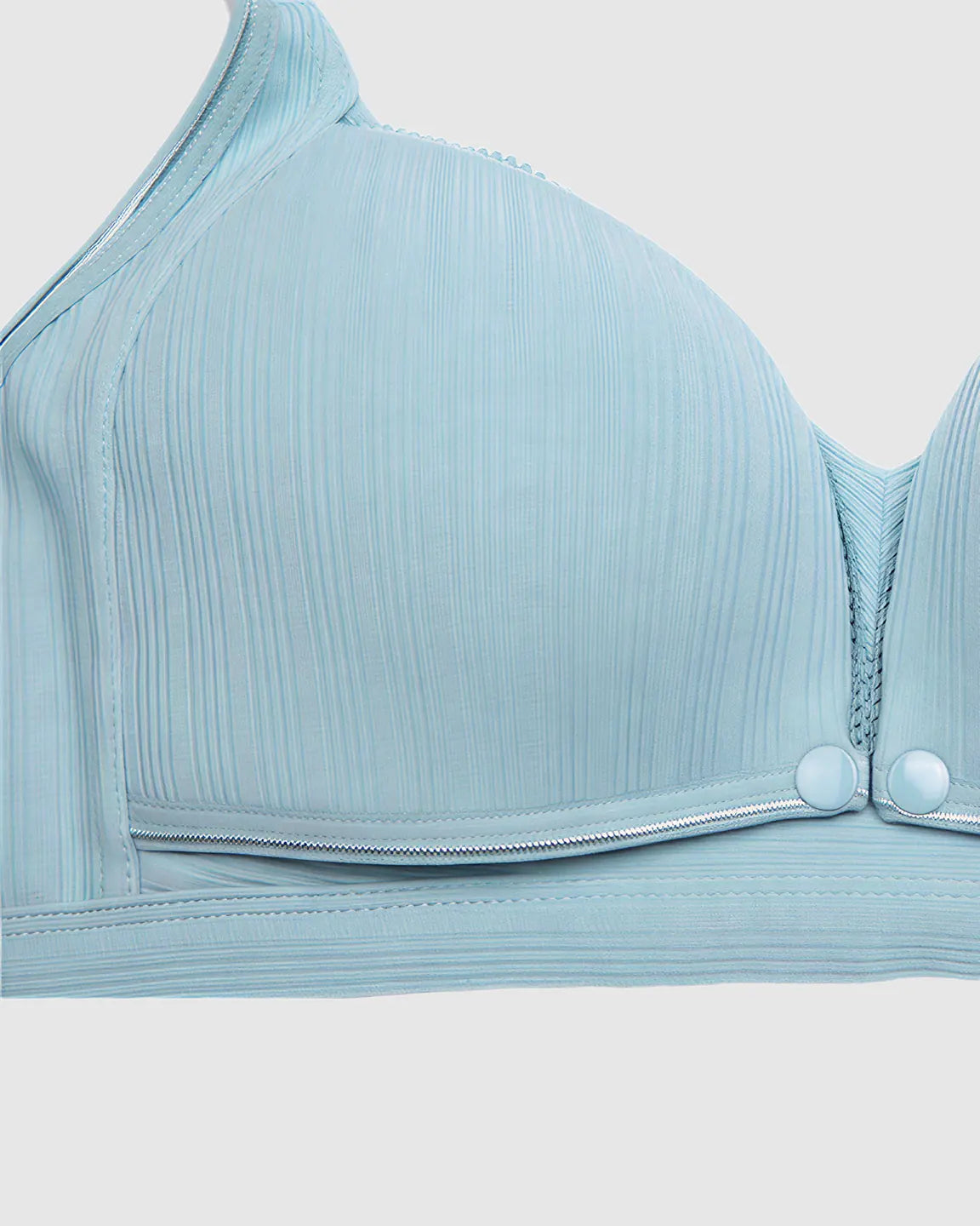 Bump Society – The Nursing Collection: Front-Open Ribbed V-Neck Nursing Bra