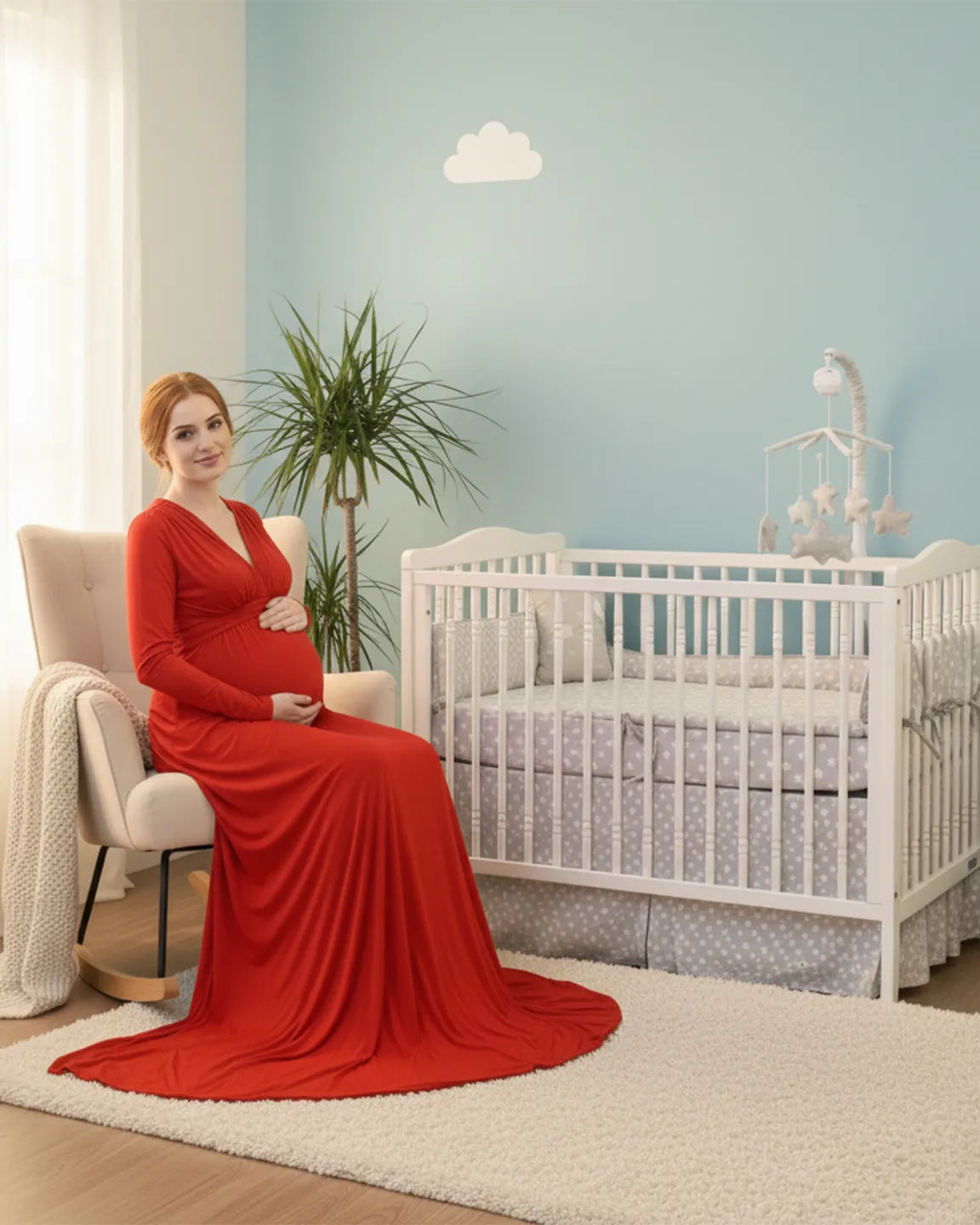 Bump Society – The Comfort Collection: Empire Waist Romantic Style Maternity Photography Gown