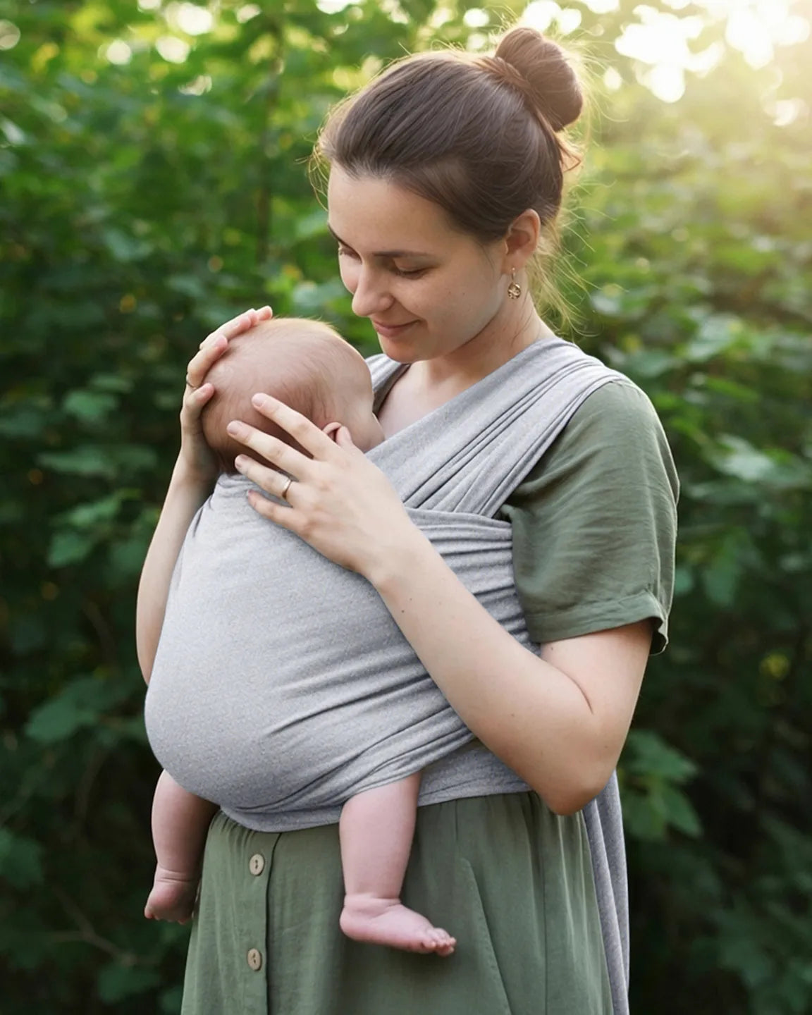 Bump Society – The Comfort Collection: Skin-to-Skin Adjustable Baby Wrap Carrier