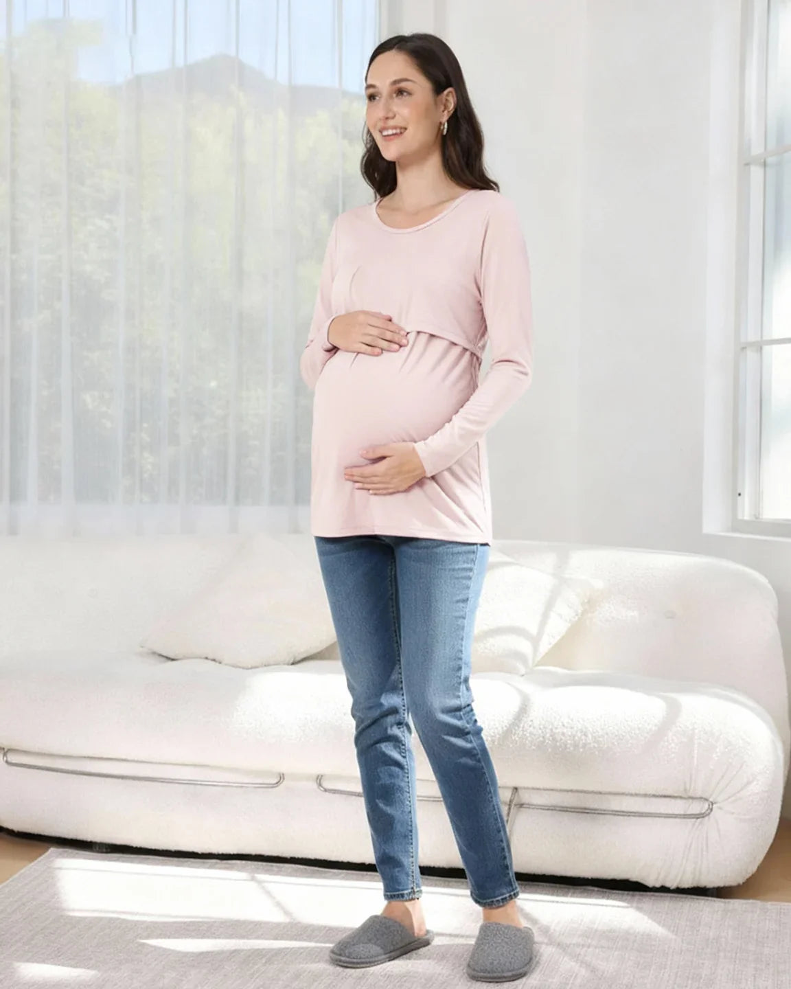 The Nursing Collection  Lift-Up Front Casual Maternity & Nursing Top