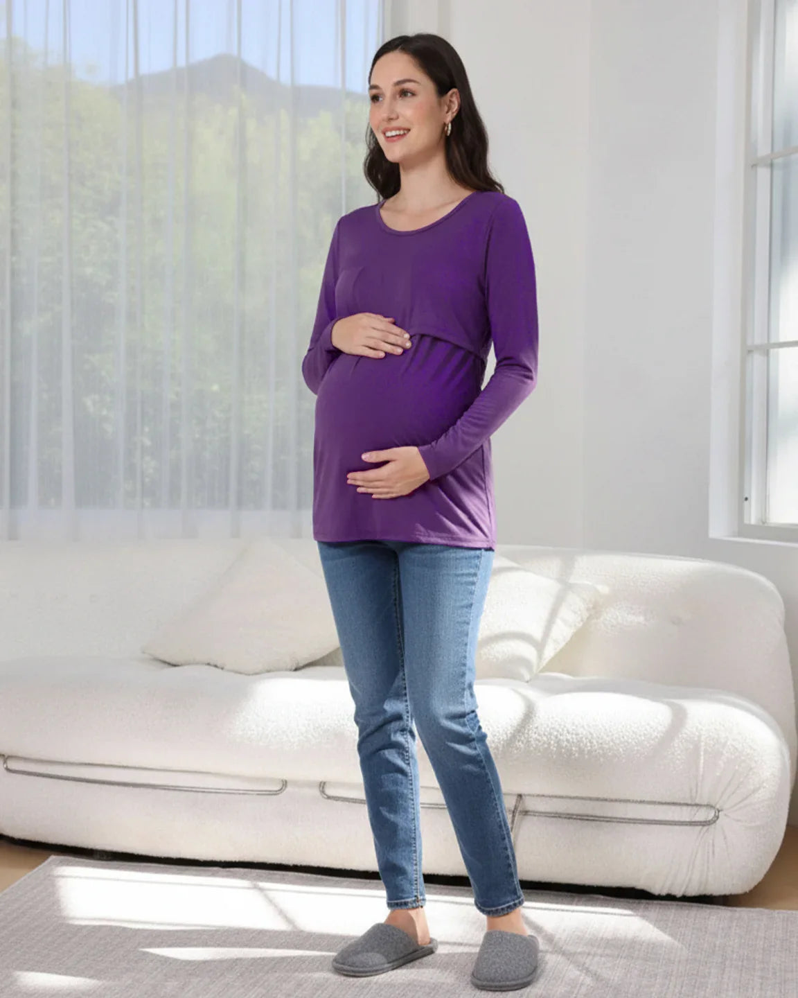 The Nursing Collection  Lift-Up Front Casual Maternity & Nursing Top