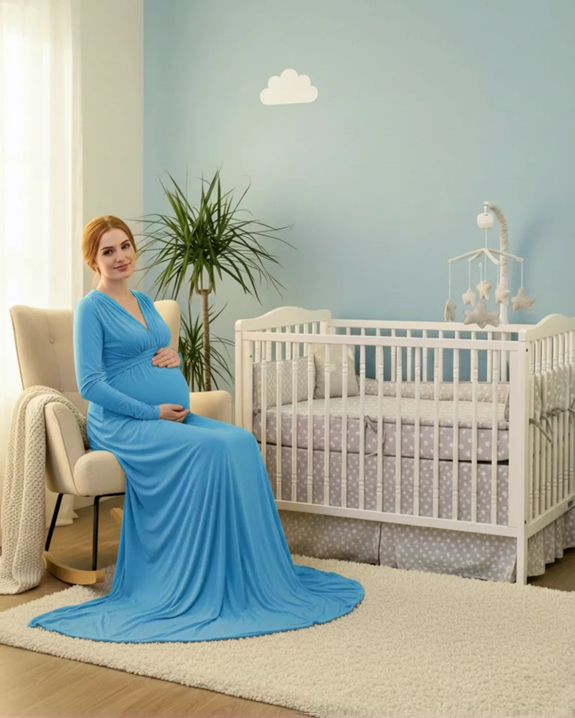 Bump Society – The Comfort Collection: Empire Waist Romantic Style Maternity Photography Gown